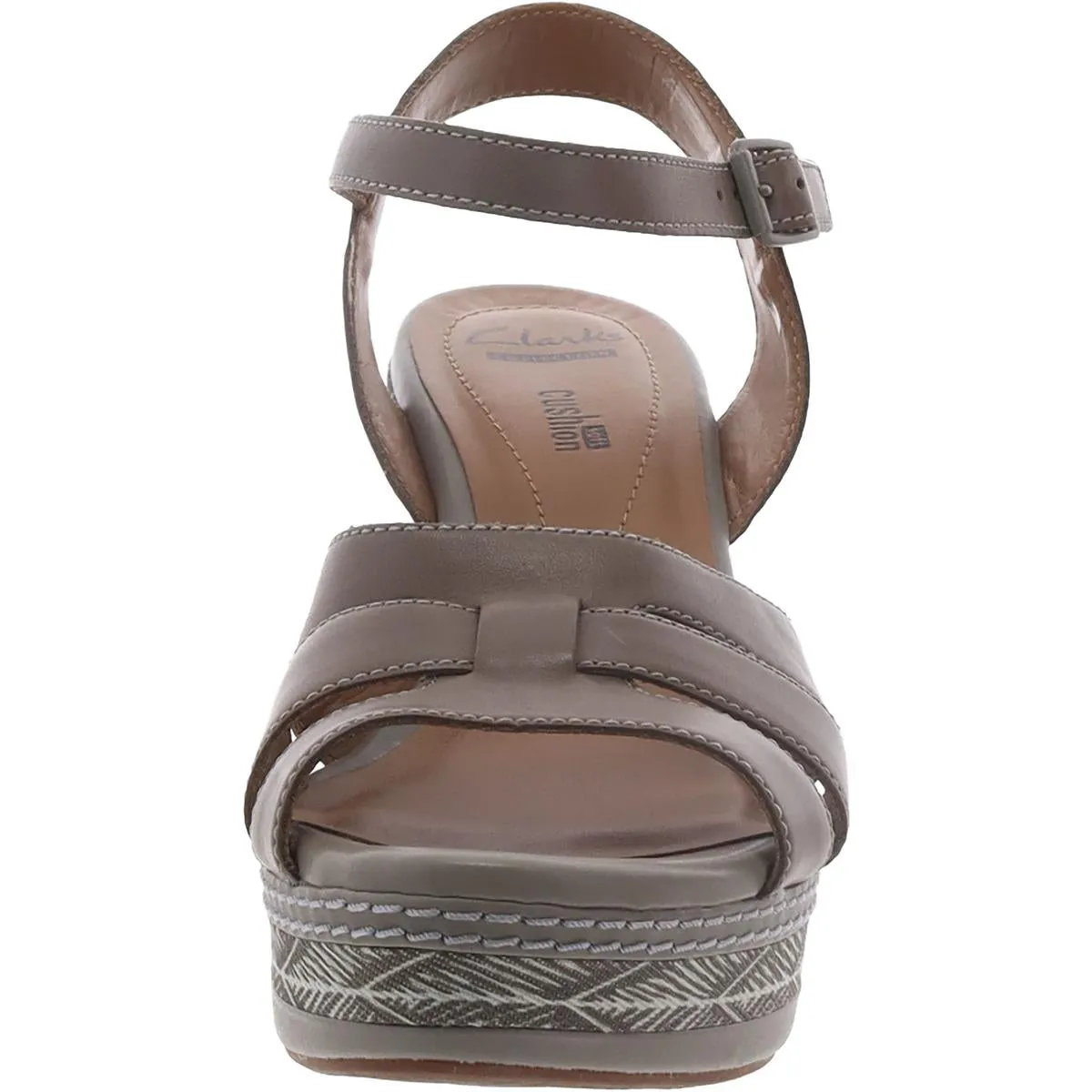 Clarks Womens Zia Noble Open Toe Ankle Strap Wedge Sandals